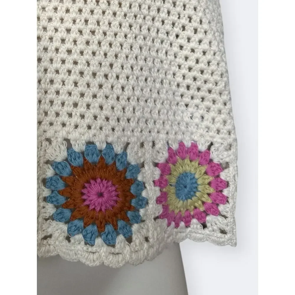 Zara Crochet Knit Pant and Top Set Size 5 Years ( 110cm), Multicolored